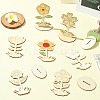 6 Styles DIY Unfinished Wood Flowers Cutout WOOD-CJ0002-30-6
