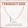 1Pc Glass Rondelle Beaded Necklaces NJEW-LP0007-23K-2