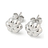 Flower Rack Plating Brass Stud Earrings EJEW-F331-29P-1