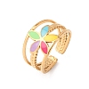 304 Stainless Steel Cuff Rings for Women LS-RJEW-D334-02C-G-4