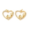 Brass Micro Pave Cubic Zirconia Pendants KK-H441-39G-2