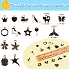 140Pcs 14 Styles Alloy Pendants ENAM-SZ0001-91-7
