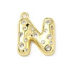 Brass Micro Pave Clear Cubic Zirconia Pendants KK-I476-02G-N-1
