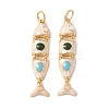 Brass Enamel Pendants KK-C143-44A-G03-1