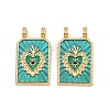 Brass Enamel Pendants X-KK-B157-28A-G-1