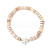 Natural Cultured Freshwater Pearl & Synthetic Turquoise Beads Stretch Bracelets BJEW-JB11875-3