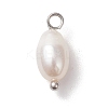 Natural Cultured Freshwater Pearl Rice Charms PALLOY-JF04643-02-3