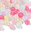 100Pcs Transparent Crackle Acrylic Beads CACR-YW0001-13-1