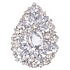 1Pc Alloy Rhinestone Brooches JEWB-MA0001-02B-1