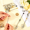 9Pcs 3 Colors Alloy Bullet Bar Beadable Keychain for Jewelry Making DIY Crafts KEYC-SC0001-10-3