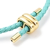Braided Round Imitation Leather Bracelets Making BJEW-H610-03G-04-2