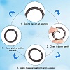 18Pcs 3 Colors Zinc Alloy Spring Gate Rings FIND-SP0001-51-6