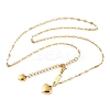 304 Stainless Steel Double Heart Pendant Necklaces for Women NJEW-U045-01G-2