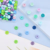 160Pcs 16 Colors Rondelle Food Grade Eco-Friendly Silicone Abacus Beads SIL-CA0003-17-4
