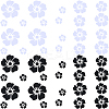 4 Sheets 2 Colors Flower PVC Waterproof Car Stickers DIY-GF0008-94A-1