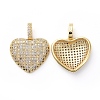 Brass Micro Pave Clear Cubic Zirconia Pendants KK-I658-36-3