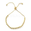 Brass Round Beads Slider Bracelets for Women BJEW-D317-13D-G-4