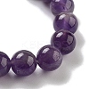 Round & Cat Head Natural Amethyst Beaded Stretch Bracelets for Women BJEW-K251-03A-4