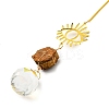 Wire Wrapped Nuggets Natural Tiger Eye Pendant Decorations LS-HJEW-C008-02E-G-2