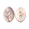 2-Hole Dyed Natural Shell Buttons BSHE-G029-16-3