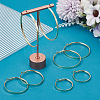 4 Piars 4 Styles Brass Ring Hoop Earrings for Women EJEW-BBC0001-71-4