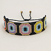 Handmade Evil Eye Glass Seed Bead Bracelets QL5198-2-1