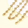 304 Stainless Steel Diamond Shape Link Chain Necklaces for Women Men NJEW-F363-01G-3
