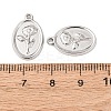 304 Stainless Steel Pendants STAS-I358-12P-07-3