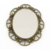 Alloy Oval Mirror Big Pendants PALLOY-R068-31AB-NR-2