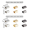 180Pcs 6 Style Iron Ribbon Crimp Ends FIND-WR0004-92-3