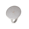 Non-Tarnish 304 Stainless Steel Pad Ring Settings STAS-K278-11F-P-1