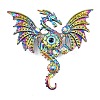 Dragon with Evil Eye Alloy Rhinestone with Plastic Lapel Pins for Backpack Clothes JEWB-G043-02C-1