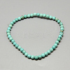 Dyed Synthetic Turquoise Beaded Stretch Bracelets X-BJEW-Q689-47-1