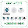 12Pcs 6 Colors Plastic Safety Craft Eye DIY-PH0031-36-4
