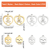 24Pcs 4 Style 201 Stainless Steel Charms STAS-DC0008-59-2