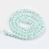 Electroplate Opaque Solid Color Glass Beads Strands EGLA-A034-P2mm-L09-2