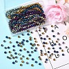 6 Strands 6 Colors Electroplate Transparent Glass Beads Strands EGLA-YW0005-13-1