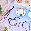 12Pcs 3 Colors Braided Nylon Cord Bracelet Making MAK-TA0001-30-6
