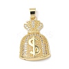 Micro Pave Clear Cubic Zirconia Pendants KK-L253-13G-05-1