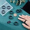 10Pcs Stainless Steel Grooved Finger Ring Settings STAS-UN0039-22B-6