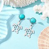 304 Stainless Steel Dangle Stud Earrings EJEW-JE06302-02-1