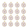 Golden Plated Alloy Charms X-ENAM-S118-01Y-2