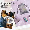 2Pcs 2 Styles Rectangle Gold Stamping Velvet Tarot Storage Drawstring Bags for Divination ABAG-CN0001-54-4