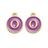 Golden Plated Alloy Enamel Charms ENAM-Q437-12O-1