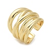 Brass Multi-layer Cuff Finger Rings RJEW-C120-03G-4