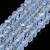 Electroplate Glass Beads Strands EGLA-A044-J4mm-L06-1