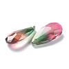 Two Tone Transparent Glass Pendants GLAA-A039-01-002TO-2