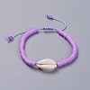 Eco-Friendly Handmade Polymer Clay Heishi Beads Kids Braided Bracelets BJEW-JB04317-01-1
