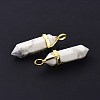 Natural Howlite Pointed Pendants G-G025-01G-43-3