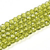 Baking Paint Transparent Glass Beads Strands DGLA-A035-T4mm-D11-1